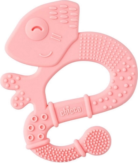 Chicco silikona graužamriņķis Super Soft Chameleon rozā 2m+