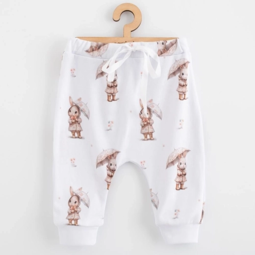 Bērnu kokvilnas siltās bikses jogger stilā New Baby Bunny 68 (4–6 mēneši)