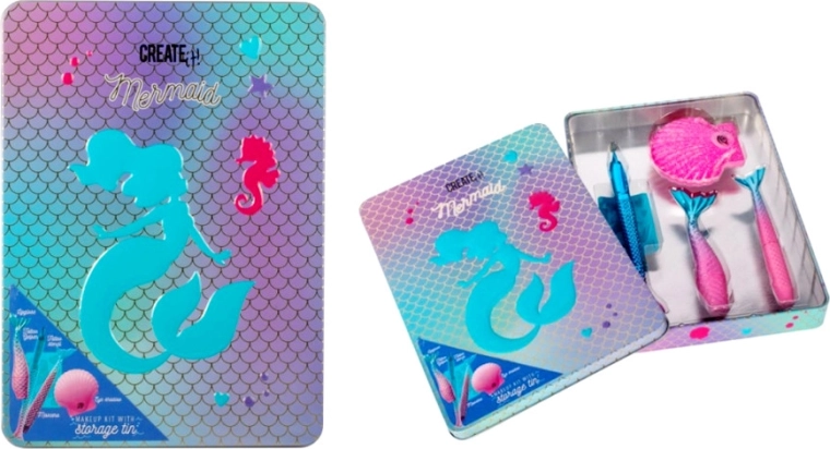 Create It! Mermaid kosmētikas kasetīte ar kosmētiku