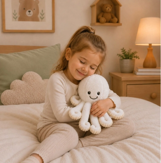 Soft cuddle toy for snuggling