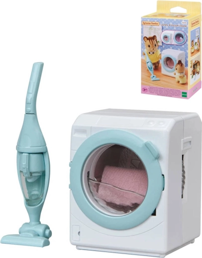 Sylvanian Families Automatic Washing Machine and Vacuum Cleaner with Accessories