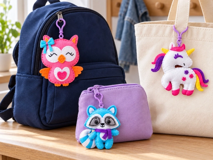 Charms for backpacks, bags and keys