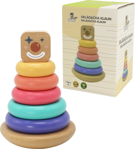 Babu carnival wooden stacking pyramid