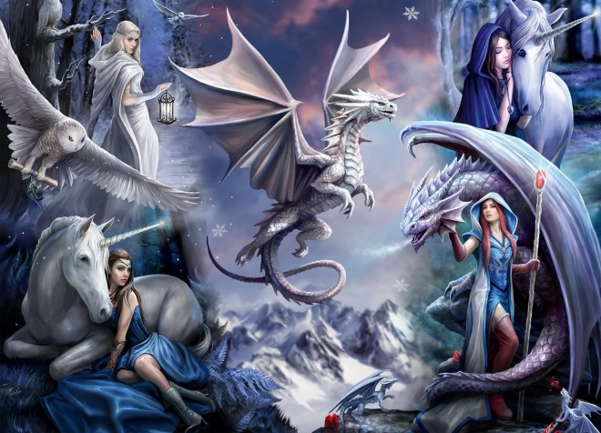 Puzzle Silver Dragon 1500 pieces BLUEBIRD