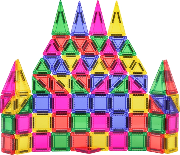 Colorful Magnetic Building Set 75 Pieces