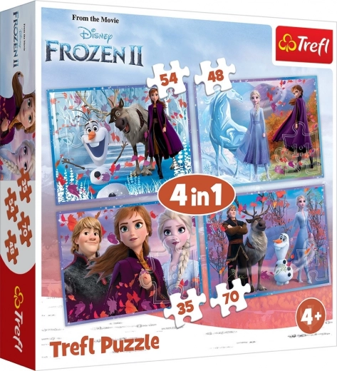 Puzle 4 vienā FROZEN 2 – Ceļojums nezināmajā
