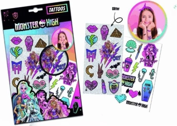 Monster High temporary glitter tattoos