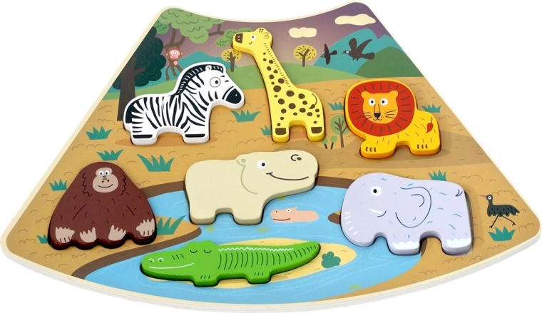 2Kids Toys Savienojama koka puzle Safari
