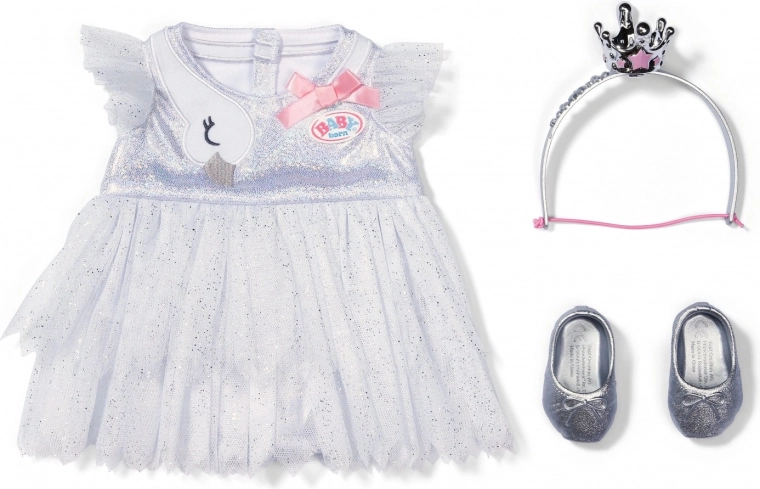 Mirdzošs baleta izskats ar gulbja motīvu