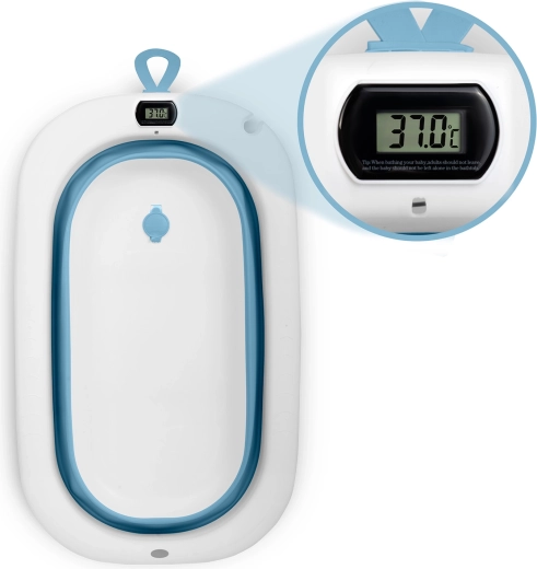 Electronic thermometer with bright LCD and safety drain plug