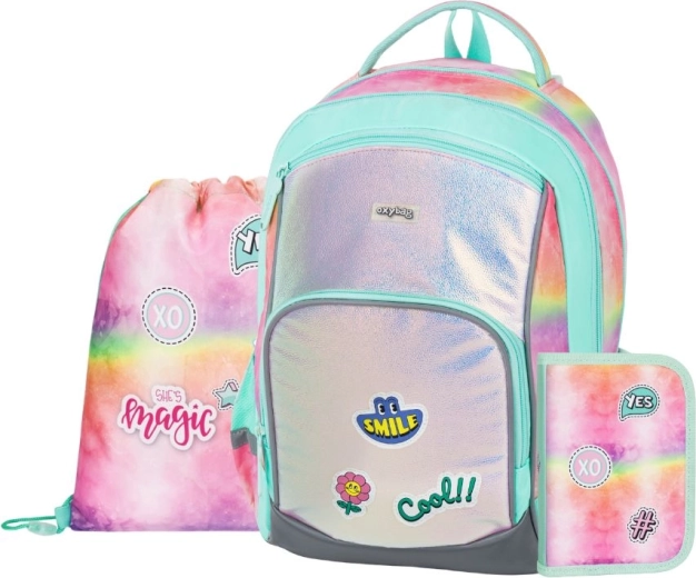 School set 3 pcs OXY GO Magic – backpack, drawstring bag and pencil case
