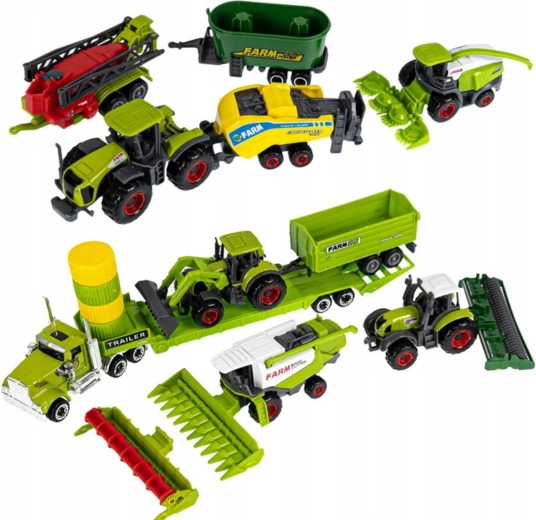Various farm vehicles