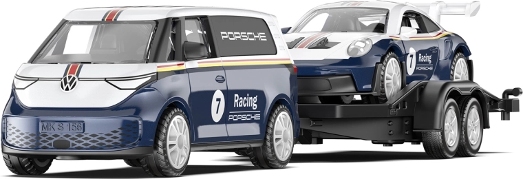 Siku Super VW ID. Buzz ar piekabi un Porsche 911 GT3 RS