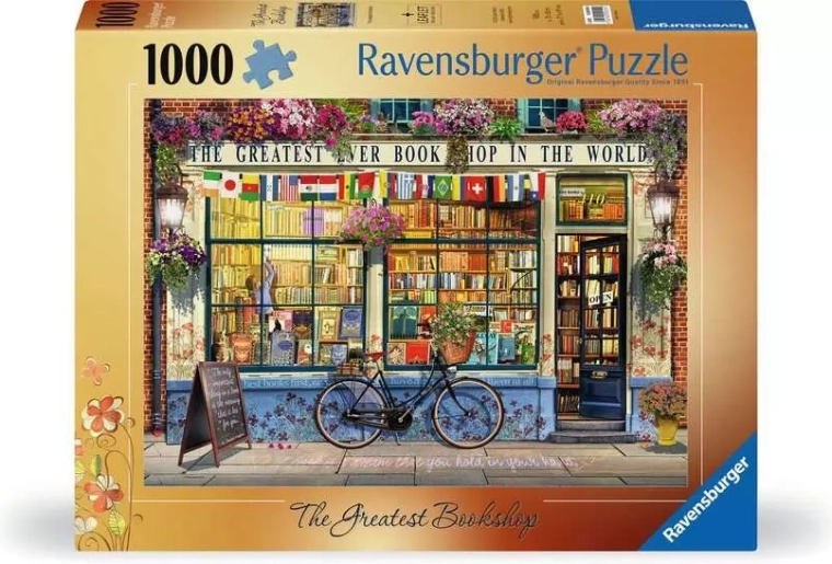 Ravensburger puzle “Brīnišķīgā grāmatnīca” 1000 gabaliņi