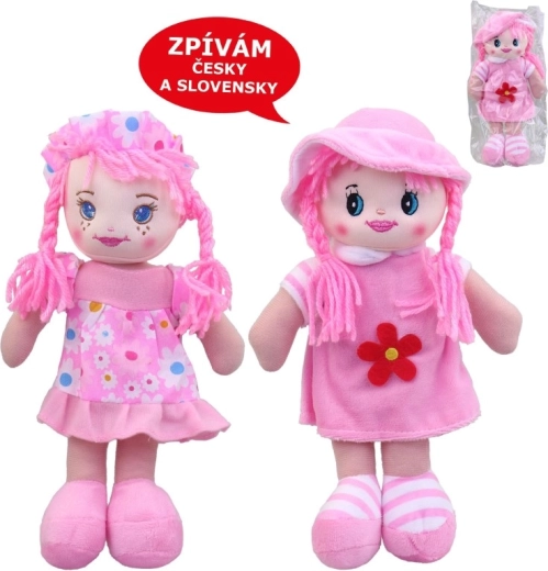 Tekstila lelle MaDe ar čehu dziesmiņu, 25 cm