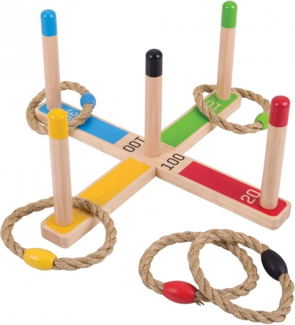 Koka gredzenu mešanas spēle BIGJIGS TOYS
