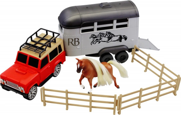 Royal Breeds zirgs ar auto un piekabi 35 cm