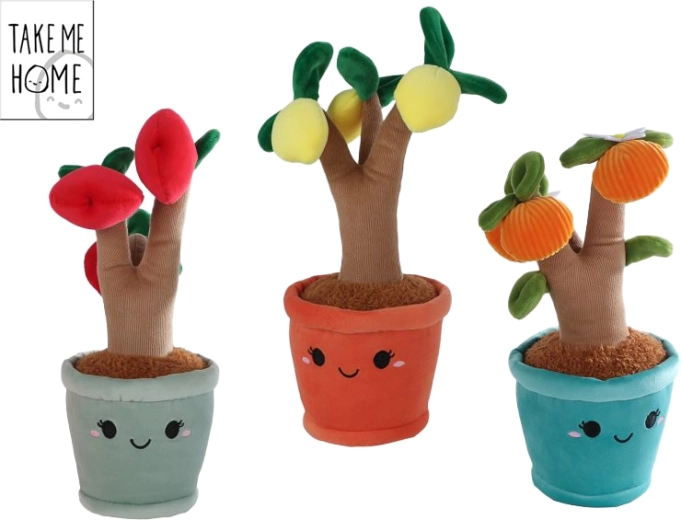 Plīša augļu kociņš TAKE ME HOME zīdaiņiem (apelsīnkoks, ābele, citronkoks) 27 cm