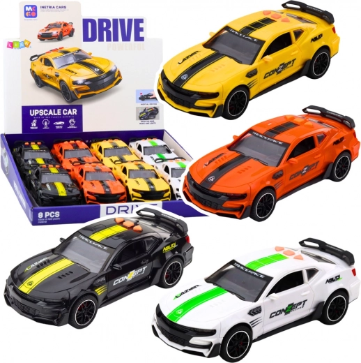 Sporta auto ar atveramām durvīm, piedziņu, gaismām un skaņām