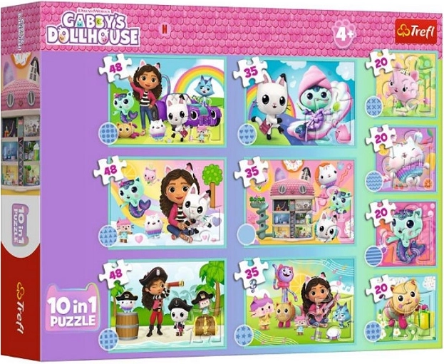 Puzzle 10 in 1 Gabby's Dollhouse