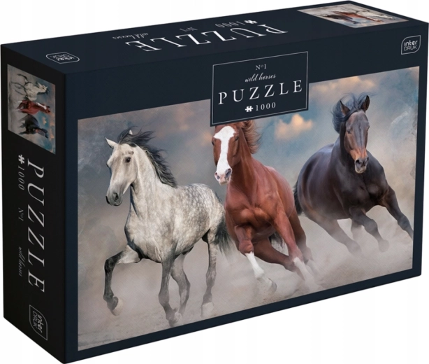 Puzzle Three Wild Horses, 1000 Pieces