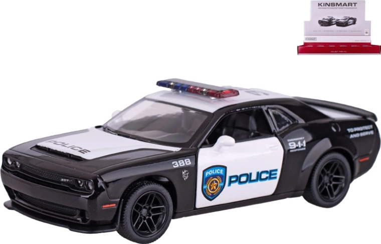 Metāla modelis Dodge Challenger SRT Demon 170 Police – Kinsmart 1:40