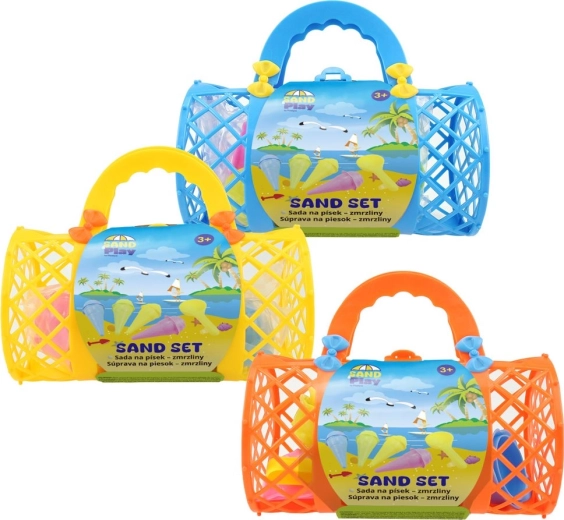Plastica smilšu formīšu komplekts retro somā
