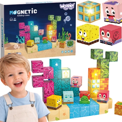 Woopie Magnetic Montessori Blocks Ocean 54 Pieces