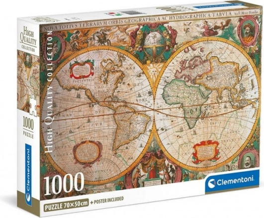 1000-Piece Puzzle Old Map