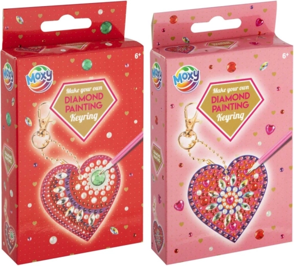 Diamond Painting – Heart Keychain