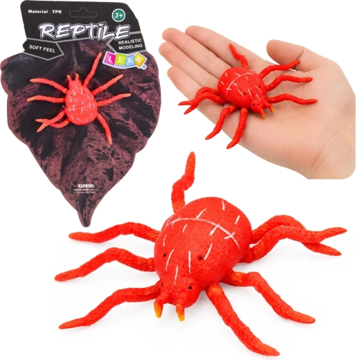 Reālistiska gumijas figūriņa – sarkans zirneklis 12 cm