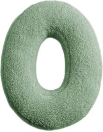 Mealini plīša burts O zaļš - 1 gabals