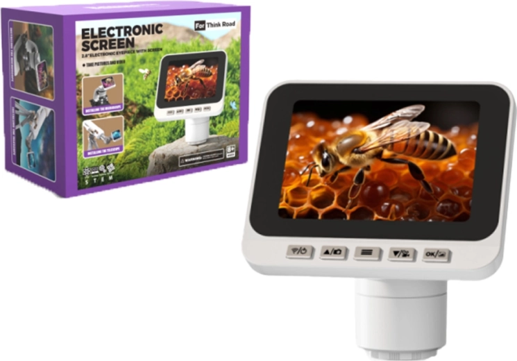 Digital electronic eyepiece with 2.8" LCD and Wi‑Fi for microscopes and telescopes