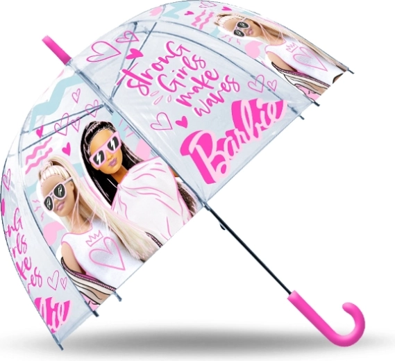 Automātisks caurspīdīgs BARBIE bērnu lietussargs