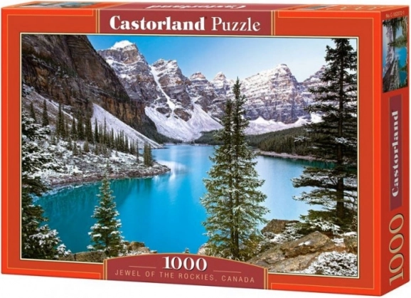 Puzle 1000 gabali – ezers Rocky Mountains CASTORLAND 68 × 47 cm