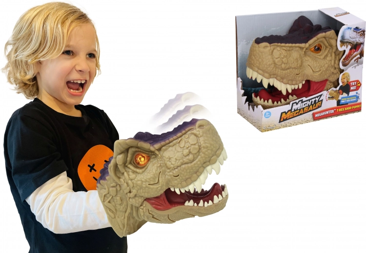 Dinozaura galva ar efektiem uz rokas 20 cm