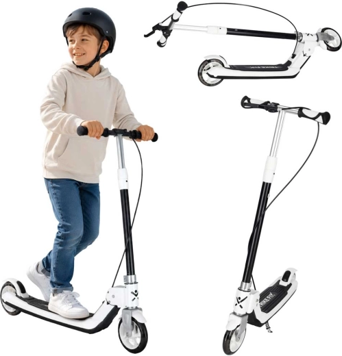 Trike Fix bērnu salokāmais skrejritenis ar LED riteņiem, melns