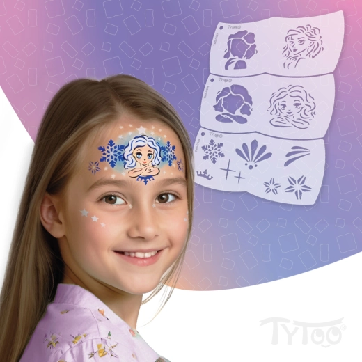 TyToo Mosaic sejas apgleznošanas trafareti Ledus karaliene – 3 gab.