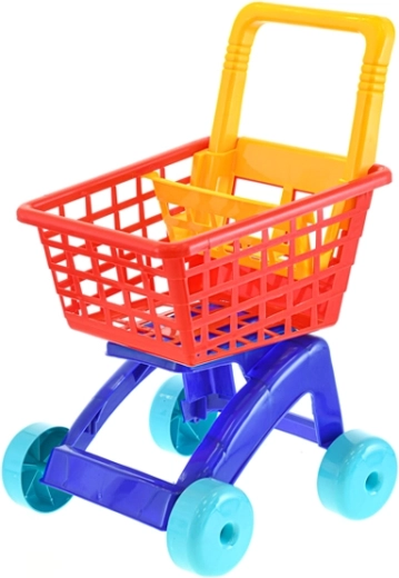 Bērnu iepirkumu ratiņi sarkani 58 cm