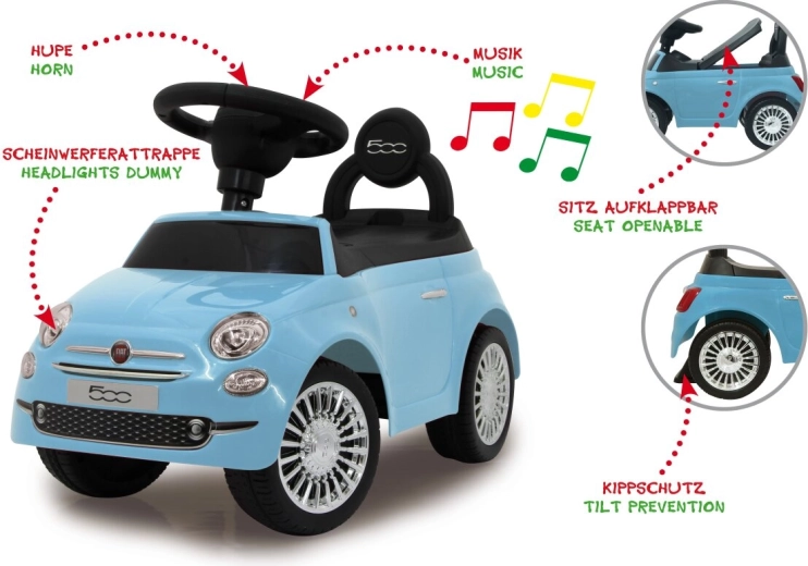 Jamara stumjamais auto Fiat 500 2v1, zils