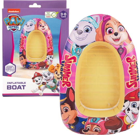 Bērnu piepūšamā laiviņa PAW PATROL rozā 100 × 60 cm