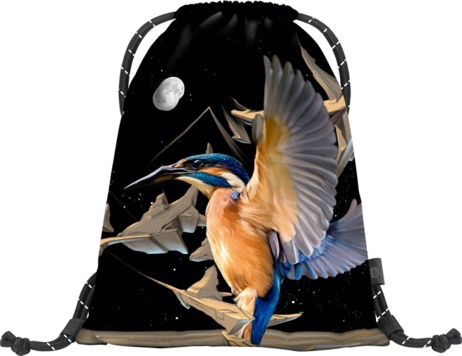Baagl eARTh Drawstring Bag Kingfisher by Caer8th