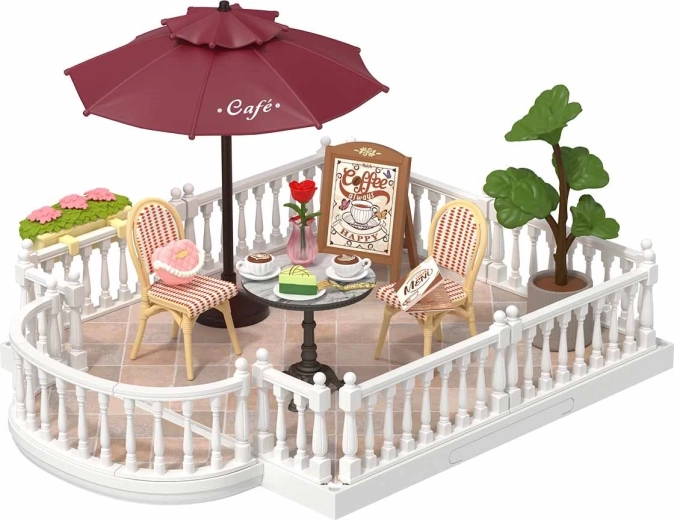 Rolife DIY dūm: terase Chic Café – paplašinājuma komplekts ar 76 detaļām