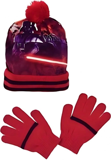 Star Wars cepure un cimdi sarkanā krāsā
