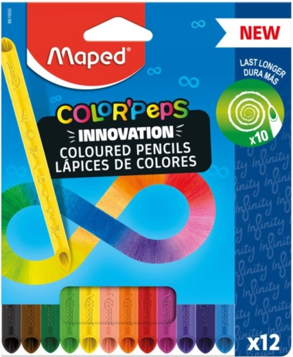 Krāsainie zīmuļi MAPED Color'Peps Infinity 12 gab.