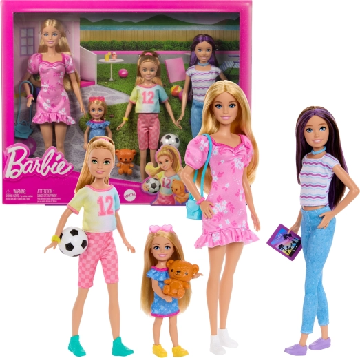Barbie māsas – 4 leļļu komplekts ar piederumiem