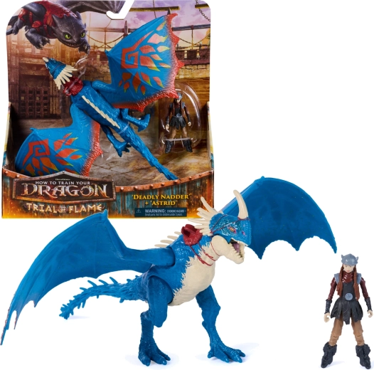 Spin Master How to Train Your Dragon Figure Set – Deadly Nadder Dragon and Astrid