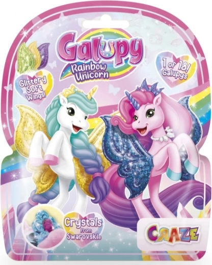 Galupy Rainbow Unicorn collectible unicorn figurine with wings and Swarovski crystal
