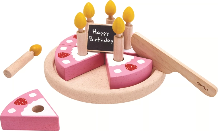 PlanToys koka dzimšanas dienas torte