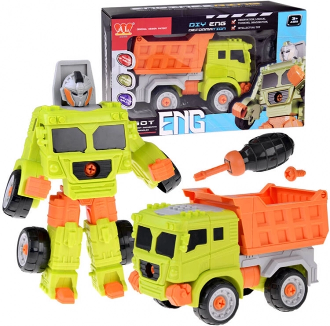 Super būvniecības auto-robots 2v1 – Pašizgāzējs